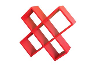 Crisscross Media Wall Storage - Red