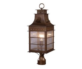 Colony Height 1-Light Outdoor Post Mount In Coffee Bronze