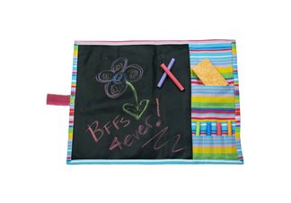 Doodlebugz Crayola Chalkboard Placemat - Pink Stripe