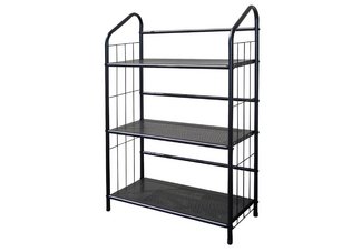 3 Tier Metal Book Shelf - Black
