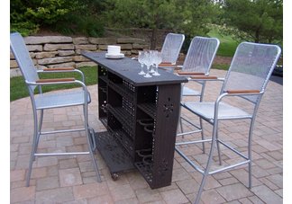 Marietta Mesh 5pc Bar Set Antique Bronze