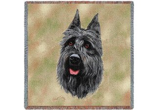Bouvier Des Flandres Square Throw Blanket