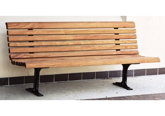 park bench, wooden park bench
