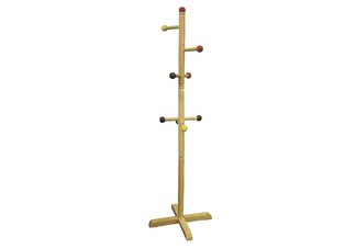 8 Peg Coat Rack with Primary Colors
