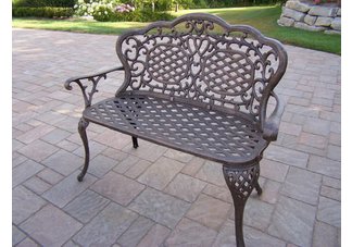Mississippi Love Seat Bench Antique Bronze