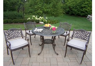 Mississippi 5pc Dining Set with Cushions