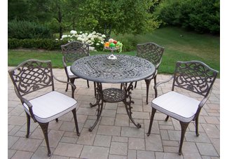 Mississippi 5pc Dining Set with Cushions