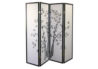 4-Panel Room Divider - Bamboo