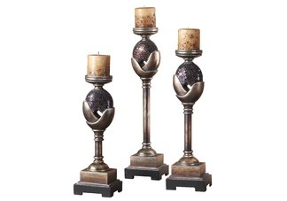 ATARA, CANDLEHOLDERS, SET/3