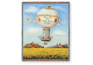Flight Over Sunflowers Throw