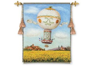 Flight Over Sunflowers Wall Hanging
