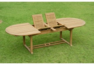 Teak Double-Leaf Extension Table23