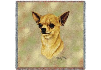 Chihuahua II Square Throw Blanket