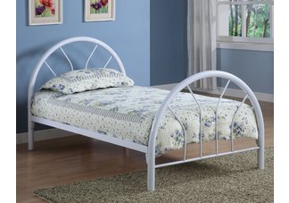 White Fordham Twin Metal Bed