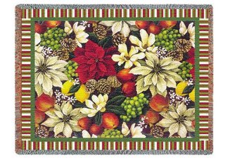 Magnolia Poinsetta Throw