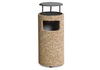 5 Gallon Structure Round Trash Receptacle | Covered Ashtray
