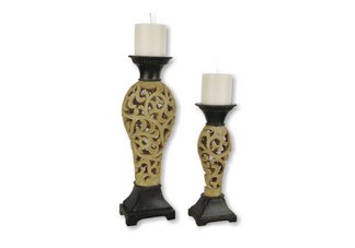 Set of 2 Candleholders - Ivory