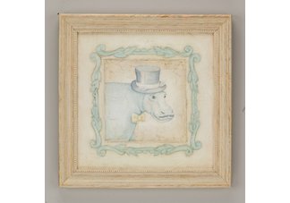 Henri" Vintage Animals on Parade Series print framed