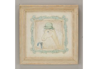 Chester" Vintage Animals on Parade Series print framed