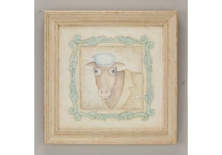 Elvis" Vintage Animals on Parade Series print framed
