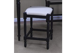 Natural Duck 24 Black Hawthorne Upholstered Counter Stool