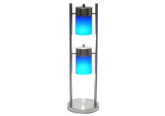 2-Light Adjustable Table Lamp - Blue
