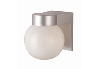 1 light satin aluminum outdoor wall