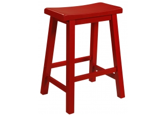 Color Story Red Counter Stool