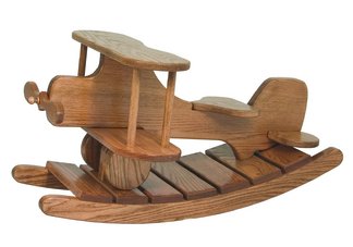 Amish Crafted Rocking Oak Airplane