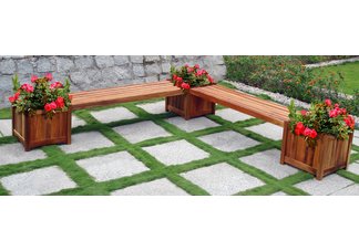 Double Bench & Flower Box Combo