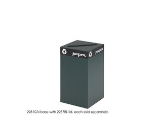 Public Square Green Base, 25-Gallon