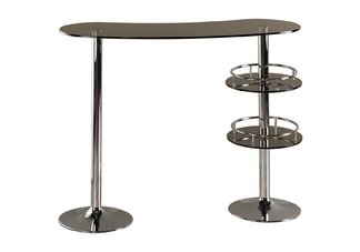 Retro Bar Table Kidney-Bean Shaped Glass Top