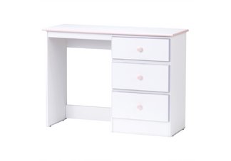Miami Glacier White 3 Drawer Laptop Desk with Roller Glides