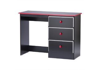 Miami Black 3 Drawer Laptop Desk with Roller Glides