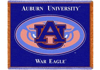 Auburn Univ Tiger Logo Throw Blanket