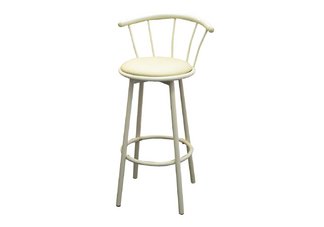 Set of 2 Swivel Barstools - Ivory
