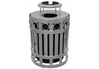 trash cans, trash receptacles