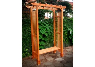 Rosedale Garden Arbor with bench