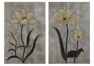 METALLIC FLORALS - S/2