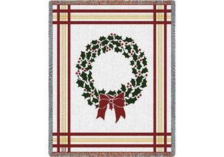 Christmas Wreath Throw