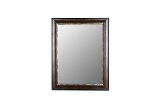 Moonachie Crackled Brazilian Walnut Gold Mirror