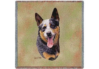 Australian Cattle Dog Square Throw Blanket