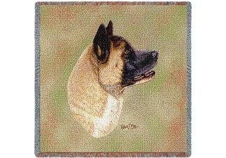 Akita Square Throw Blanket