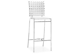Criss Cross Counter Stool White