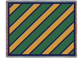 Spirit Green/Gold/Blue Throw Blanket
