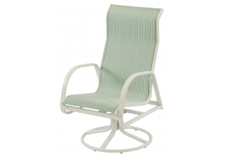 Ocean Breeze Sling Dining High Back Swivel Rocker