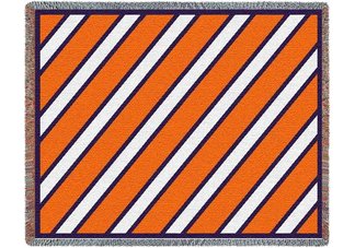 Spirit Orange/White/Blue Throw Blanket