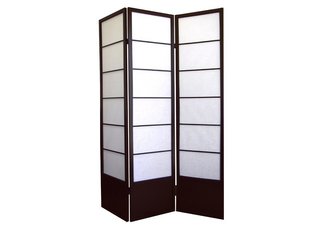 Shogun 3-Panel Room Divider - Espresso