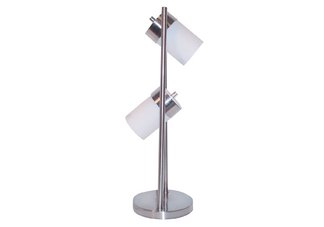 2-Light Adjustable Table Lamp - White