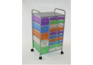 Small 15 Drawer Rolling Storage